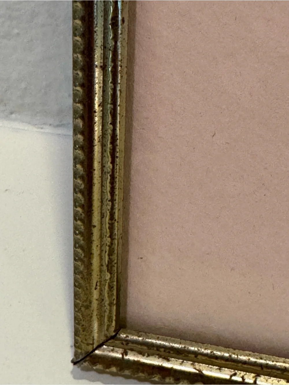 Vintage Towle 8x10 Tarnished Brass Picture Frame with Removable Picture Mat